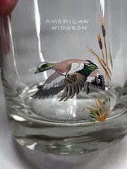 6 Vintage signed *Ned Smith* Game Birds OLD-FASHIONED Glasses – 3.5″ high