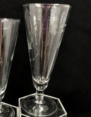 ONE Princess House Crystal Heritage Beer Pilsner Glasses #442 8oz 7.5″