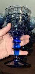 Set Of 11 Mikasa Crystal Tender Leaves Blue 7-1/4″ Water Goblets *Will Split*