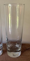 Clear Cylindrical Highball Glasses With Weighted Bottoms & Pinch Grip Set of 4