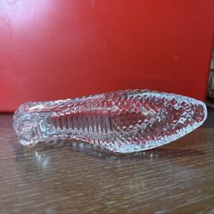 Vintage Beyer Bavaria Cut Crystal Glass Cinderella Shoe Slipper 7″x2″ (Bin 3)