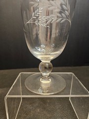12-Vintage Etched Viking «Sheaf of Wheat» Water Glasses (664)