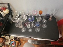 Set of 15 Different Cordials Glasses