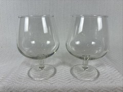 Brandy Snifter Glasses Footed 6” Tall Stemware Cognac Bourbon Brandy Set Of 2