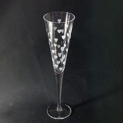 WATERFORD Marquis MINI HEART CHAMPAGNE FLUTE, Etched Blown Crystal, 11 in, 6 Oz