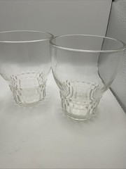 VTG ANCHOR HOCKING CLEAR HIGH POINT JUICE BEVERAGE BAR GLASSES 9 OZ set of 3