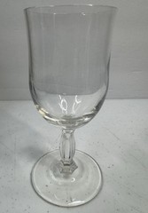 1 Crystal Wine Glass Clear 6″ H x 2 3/4″ W Base Vtg 6 oz