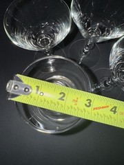 Vintage 5 1/2 Inch Tall Clear Sherbet Coupe 4oz Glass (lot Of 4)