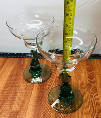 Margarita Glasses Cristal D’Arques Set of 2 Vtg Cactus Man Sombrero Stem Siesta