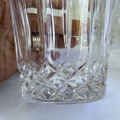 Wedgwood Crystal Germany Double Old Fashioned Rocks Glasses Set 4 Optic Panels