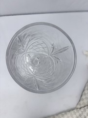 Godinger Dublin Iced Tea Glass Fan Criss Cross Shannon Collection Set Of 4