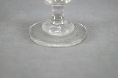 Bohemian Mold Blown Acanthus Leaf Flint Glass Cordial Circa 1840-1850s