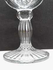 Set of 2 Vintage Libbey Hobstar Stemmed Clear Glass Water Wine Drink Goblets