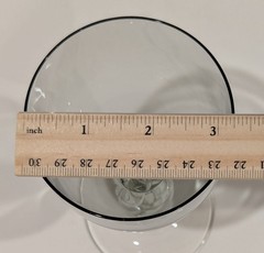 Wine Glasses Blown Glass Clear Smoke Twisted Stem 8 oz 6.5″T Set/3 Vintage