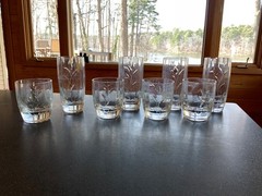 BLOCK LEAD CRYSTAL 8 PCE BARWARE 4 DOUBLE OLD FASHIONED & 4 HIGHBALL GLASSES