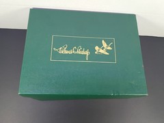 Richard Bishop golf-themed whiskey rocks glass set featuring Scottish courses…
