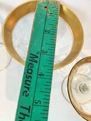 Tiffin Franciscan Minton Optic (?) Gold Rimmed Sherbet Glasses, Mixed Lot 4
