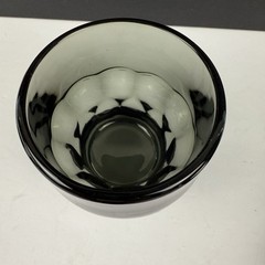 Vintage Anchor Hocking Georgian Glass Honeycomb Smoke Grey 3″ Juice Water Cup.
