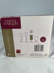 4 Ruby Red LONGCHAMP 12.25 oz Tumblers Cristal D’Arques Highball 24% Crystal