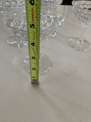 Lot Of Fostoria American Clear Cubist-Champagne/Martini Glasses Stem (2056)