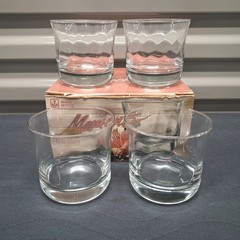 VTG Anchor Hocking Moments Rocks Glasses 10oz Whiskey Lowball Weighted USA 4pack
