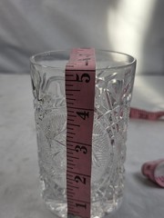 6 Vtg Fostoria Stowe 5” Highball Glass Barware Heavyweight Pinwheel Hobstar 113