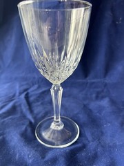 Antique Vintage Crystal D’Arques DIAMANT Stem Water Goblet 6 3/4 SEE DESCRIPTION