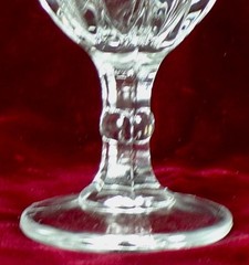 Hearts of Loch Laven Wine Cordial Goblet Indiana Tumbler #29 Clear EAPG 1896