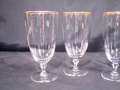 Lenox Mansfield Gold Trim Iced Tea Glasses Set of 6