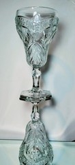 Antique EAPG Indiana Glass Gaelic Water Goblet Clear Chloris Pattern Circa 1908