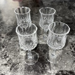 Longchamp Set of 4 Cristal D’Arques 2 oz Wine Glasses Paris Crystal France New