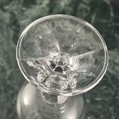 Import Associates Clear Etched Glass Cascade Champagne Flute Multifaceted Ball