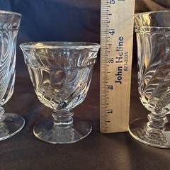 3 Fostoria COLONY CRYSTAL JUICE 4 1/2″ -5oz FOOTED TUMBLERS & 3 1/2” 4oz Oyster