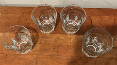 Set of 4 Libbey DuraTuff GIBRALTAR 3-1/2″ Clear Glass on the Rocks 7 Oz. Glasses