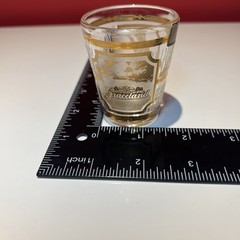 Vintage Culver Carson Nugget Casino Carson City 22 K Gold Overlay Shot Glass