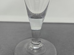 Antique British Hand Blown Flint Glass Wine Circa Late 1700s 4 3/8″
