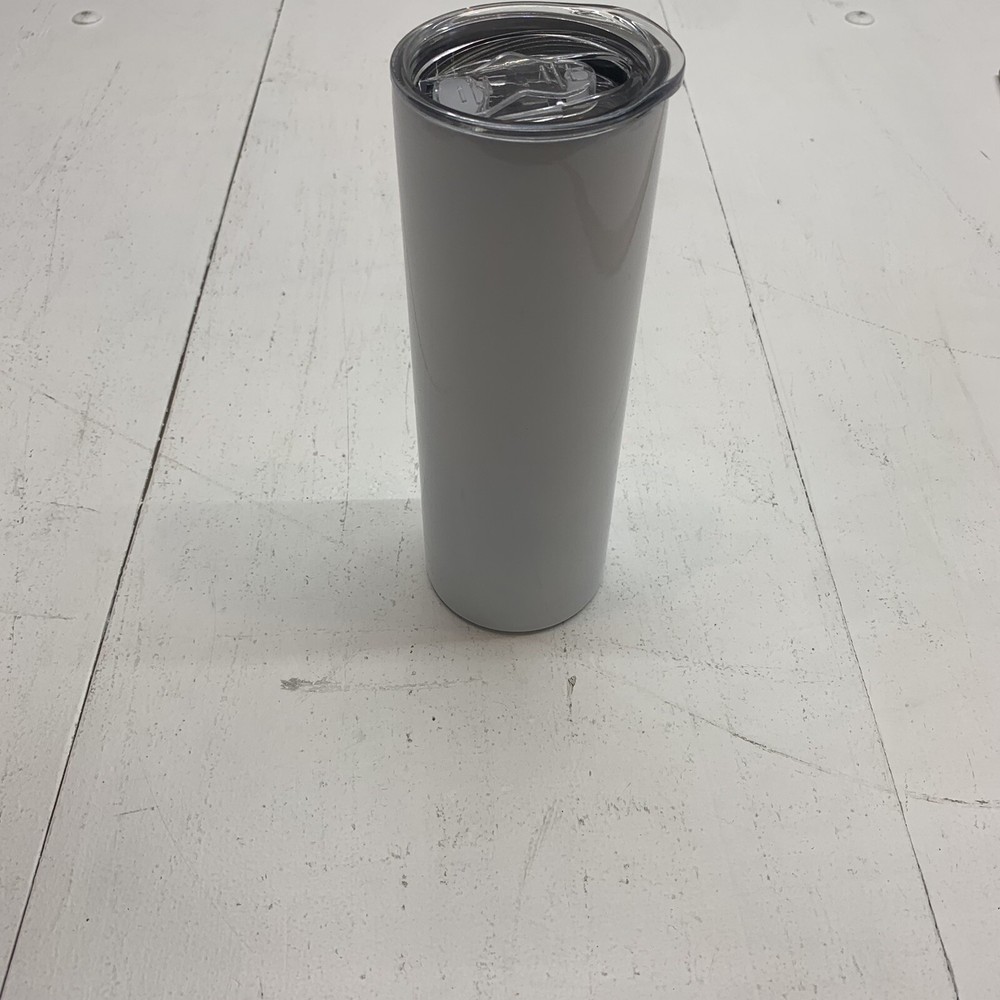 Slim Tall White plain tumbler