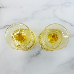 💠 Imperial Glass Old Williamsburg Yellow Champagne Sherbet Glasses Set of 2