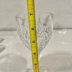 Mikasa Park Ridge Wine Glasses Water Goblets 6.75” Crystal Japan Set of 7