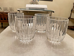Set of 4 Double Old Fashioned Glasses Cut Lead Crystal MIKASA PARK LANE DOF