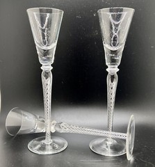 Set Of 3 Bohemia Crystal Crystalex Boc270 Air Twist Aperitif/Cordial Glasses