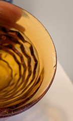 Vintage Indiana Glass Colony Whitehall Cubist Amber Juice Glass Midcentury