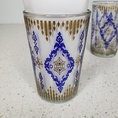 Vintage Mid Century Modern Moroccan Boho Juice Glasses Set Of 4