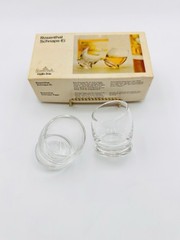Set Of 2 Vintage Rosenthal German Crystal Schnapps Eggs Glasses Original Box
