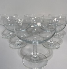 7 Schott Zwiesel Escapada Champagne Wine Glasses Dessert 4.5” 8 oz Square Stem