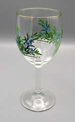 Royal Worcester WORCESTER HERBS Rosemary Wine Glass Botanical & Gold Trim
