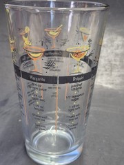 Vintage Set Of 4 Libbey Cocktail Recipe Glasses MCM 16 oz