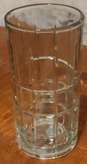Tall Contemporary Heavy Glass Tall Tumbler – 16oz Size – VGC – USEFUL – STYLISH