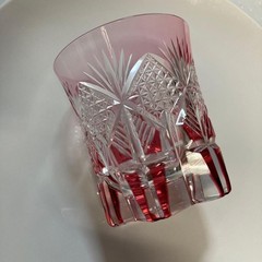 Edo Kiriko Crystal Rocks Glass 8.5cm Unused Unused Japanese Style