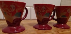 3 Linda Frichtel Sambucca/Espresso Artist Signed Cups VTG Carnival 1999